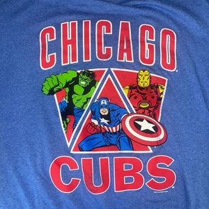 Very cool Chicago cubs marvel tee shirt in good condition and never worn